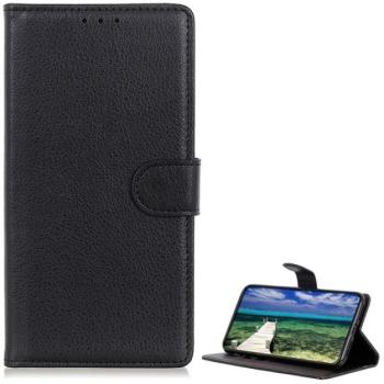 Tok álló, bőr hatású (FLIP, oldalra nyíló, asztali tartó funkció, prémium) FEKETE Samsung Galaxy A05 (SM-A055F) kép