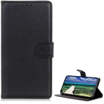 Tok álló, bőr hatású (FLIP, oldalra nyíló, asztali tartó funkció, prémium) FEKETE Samsung Galaxy A14 5G (SM-A146), Samsung Galaxy A14 4G (SM-A145) kép