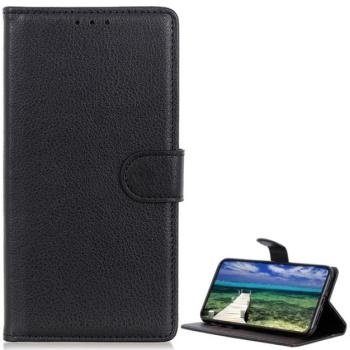 Tok álló, bőr hatású (FLIP, oldalra nyíló, asztali tartó funkció, prémium) FEKETE Samsung Galaxy A22 4G (SM-A225), Samsung Galaxy M22 (SM-M225F) kép