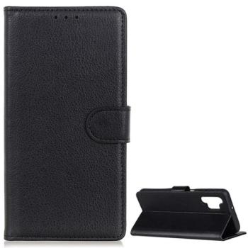 Tok álló, bőr hatású (FLIP, oldalra nyíló, asztali tartó funkció, prémium) FEKETE Samsung Galaxy A32 4G (SM-A325) kép
