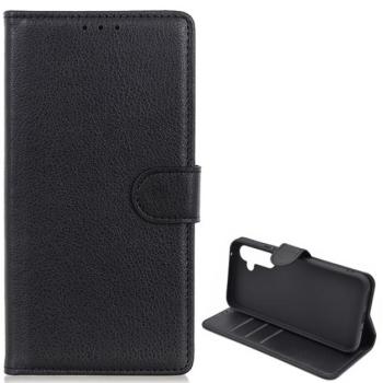 Tok álló, bőr hatású (FLIP, oldalra nyíló, asztali tartó funkció, prémium) FEKETE Samsung Galaxy A34 5G (SM-A346) kép