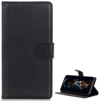 Tok álló, bőr hatású (FLIP, oldalra nyíló, asztali tartó funkció, prémium) FEKETE Samsung Galaxy A51 (SM-A515F) kép