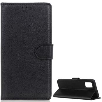 Tok álló, bőr hatású (FLIP, oldalra nyíló, asztali tartó funkció, prémium) FEKETE Samsung Galaxy A52 4G (SM-A525F), Samsung Galaxy A52 5G (SM-A526F), Samsung Galaxy A52s 5G (SM-A528) kép