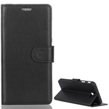 Tok álló, bőr hatású (FLIP, oldalra nyíló, asztali tartó funkció, prémium) FEKETE Samsung Galaxy J4 Plus (SM-J415F) kép