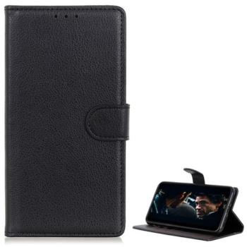Tok álló, bőr hatású (FLIP, oldalra nyíló, asztali tartó funkció, prémium) FEKETE Samsung Galaxy Note 10 (SM-N970F) kép