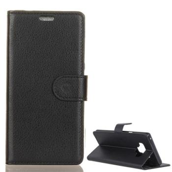 Tok álló, bőr hatású (FLIP, oldalra nyíló, asztali tartó funkció, prémium) FEKETE Samsung Galaxy Note 9 (SM-N960F) kép