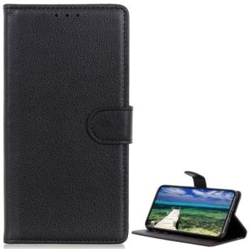 Tok álló, bőr hatású (FLIP, oldalra nyíló, asztali tartó funkció, prémium) FEKETE Samsung Galaxy S22 Plus 5G (SM-S906) kép