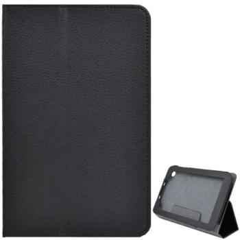 Tok álló, bőr hatású (FLIP, oldalra nyíló, asztali tartó funkció, prémium) FEKETE Vodafone Smart Tab III 7, Lenovo IdeaTab A3000 (59-386525) kép