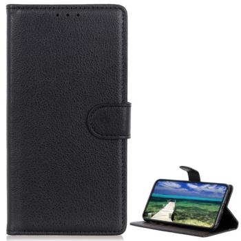 Tok álló, bőr hatású (FLIP, oldalra nyíló, asztali tartó funkció, prémium) FEKETE Xiaomi 11T, Xiaomi 11T Pro kép