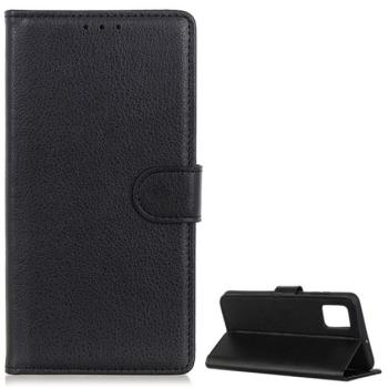 Tok álló, bőr hatású (FLIP, oldalra nyíló, asztali tartó funkció, prémium) FEKETE Xiaomi Mi 10T 5G, Xiaomi Mi 10T Pro 5G kép