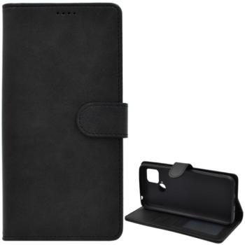 Tok álló, bőr hatású (FLIP, oldalra nyíló, asztali tartó funkció, prémium) FEKETE Xiaomi Poco C40 kép