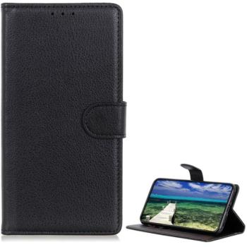 Tok álló, bőr hatású (FLIP, oldalra nyíló, asztali tartó funkció, prémium) FEKETE Xiaomi Redmi Note 12S kép