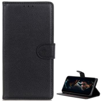 Tok álló, bőr hatású (FLIP, oldalra nyíló, asztali tartó funkció, prémium) FEKETE Xiaomi Redmi Note 8 Pro kép