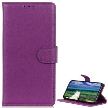 Tok álló, bőr hatású (FLIP, oldalra nyíló, asztali tartó funkció, prémium) LILA Apple iPhone 13 mini kép
