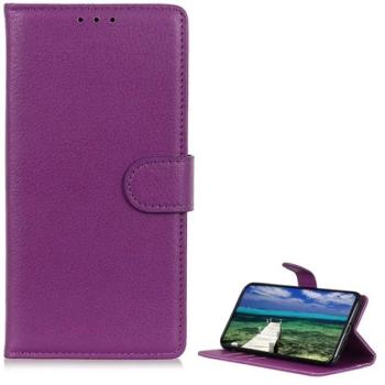 Tok álló, bőr hatású (FLIP, oldalra nyíló, asztali tartó funkció, prémium) LILA Honor 90 5G kép