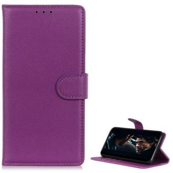 Tok álló, bőr hatású (FLIP, oldalra nyíló, asztali tartó funkció, prémium) LILA Huawei P40 Pro+ 5G kép