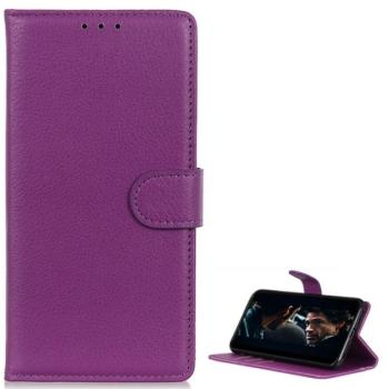 Tok álló, bőr hatású (FLIP, oldalra nyíló, asztali tartó funkció, prémium) LILA Huawei P40 kép