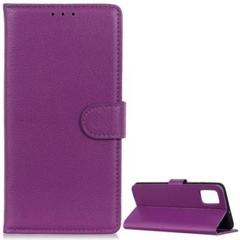 Tok álló, bőr hatású (FLIP, oldalra nyíló, asztali tartó funkció, prémium) LILA LG K52 (LMK520), LG K62 (LMK525) kép
