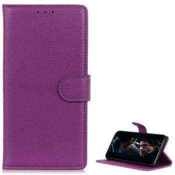Tok álló, bőr hatású (FLIP, oldalra nyíló, asztali tartó funkció, prémium) LILA Samsung Galaxy M01 (SM-M015F) kép