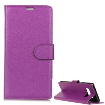 Tok álló, bőr hatású (FLIP, oldalra nyíló, asztali tartó funkció, prémium) LILA Samsung Galaxy S10e (SM-G970) kép