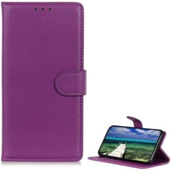 Tok álló, bőr hatású (FLIP, oldalra nyíló, asztali tartó funkció, prémium) LILA Xiaomi Redmi A1, Xiaomi Redmi A2 kép