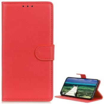 Tok álló, bőr hatású (FLIP, oldalra nyíló, asztali tartó funkció, prémium) PIROS Apple iPhone 13 Pro kép