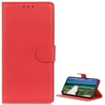 Tok álló, bőr hatású (FLIP, oldalra nyíló, asztali tartó funkció, prémium) PIROS Apple iPhone 14 Plus kép