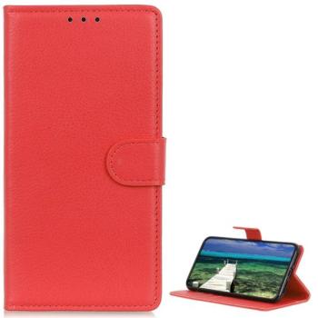 Tok álló, bőr hatású (FLIP, oldalra nyíló, asztali tartó funkció, prémium) PIROS Honor X6a kép