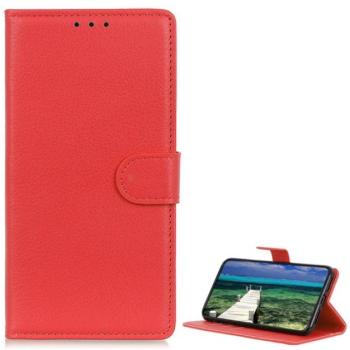Tok álló, bőr hatású (FLIP, oldalra nyíló, asztali tartó funkció, prémium) PIROS Samsung Galaxy A05 (SM-A055F) kép