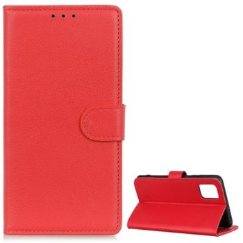 Tok álló, bőr hatású (FLIP, oldalra nyíló, asztali tartó funkció, prémium) PIROS Xiaomi Mi 10T 5G, Xiaomi Mi 10T Pro 5G kép