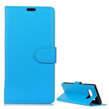 Tok álló, bőr hatású (FLIP, oldalra nyíló, asztali tartó funkció, prémium) VILÁGOSKÉK Samsung Galaxy S10e (SM-G970) kép