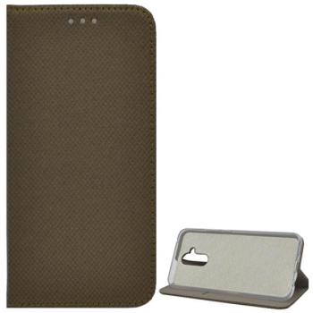 Tok álló, bőr hatású (FLIP, oldalra nyíló, asztali tartó funkció, rombusz minta) ARANYBARNA Huawei Mate 20 Lite kép