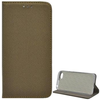 Tok álló, bőr hatású (FLIP, oldalra nyíló, asztali tartó funkció, rombusz minta) ARANYBARNA Huawei Y5 2018 (Y5 Prime 2018), Honor 7S kép