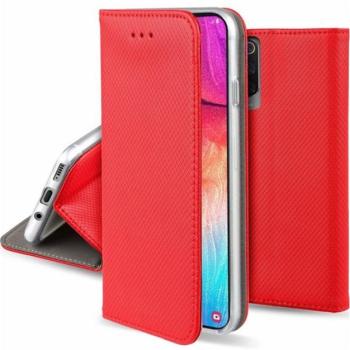 Tok álló, bőr hatású (FLIP, oldalra nyíló, asztali tartó funkció, rombusz minta) PIROS Samsung Galaxy A15 (SM-A155), Galaxy A15 5G (SM-A156) kép