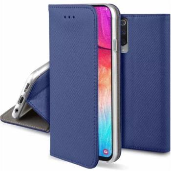 Tok álló, bőr hatású (FLIP, oldalra nyíló, asztali tartó funkció, rombusz minta) SÖTÉTKÉK Samsung Galaxy A15 (SM-A155), Galaxy A15 5G (SM-A156) kép
