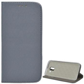 Tok álló, bőr hatású (FLIP, oldalra nyíló, asztali tartó funkció, rombusz minta) SZÜRKE Samsung Galaxy J6 (2018) SM-J600F kép