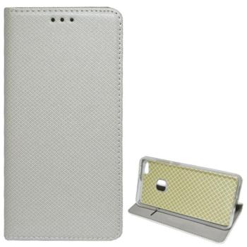 Tok álló, bőr hatású (FLIP, oldalra nyíló, asztali tartó funkció, rombusz minta) VILÁGOSSZÜRKE Huawei P10 Lite kép
