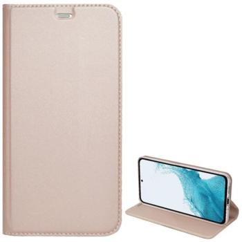 Tok álló, bőr hatású (FLIP, oldalra nyíló, asztali tartó funkció) ROZÉARANY 2 Samsung Galaxy A14 5G (SM-A146), Samsung Galaxy A14 4G (SM-A145) kép