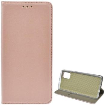 Tok álló, bőr hatású (FLIP, oldalra nyíló, asztali tartó funkció) ROZÉARANY Samsung Galaxy M51 (SM-M515F) kép