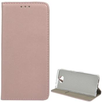 Tok álló, bőr hatású (FLIP, oldalra nyíló, asztali tartó funkció) ROZÉARANY Sony Xperia 10 plus (L4213) kép