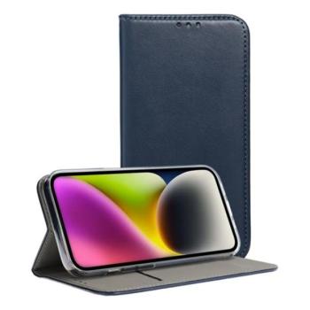 Tok álló, bőr hatású (FLIP, oldalra nyíló, asztali tartó funkció) SÖTÉTKÉK Samsung Galaxy A15 (SM-A155), Galaxy A15 5G (SM-A156) kép