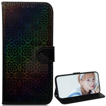 Tok álló, bőr hatású (FLIP, oldalra nyíló, asztali tartó funkció, virág minta) FEKETE Xiaomi Mi 10T 5G, Xiaomi Mi 10T Pro 5G kép