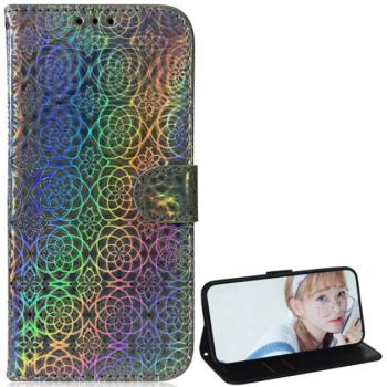 Tok álló, bőr hatású (FLIP, oldalra nyíló, asztali tartó funkció, virág minta) SZÜRKE Xiaomi Mi 10T 5G, Xiaomi Mi 10T Pro 5G kép