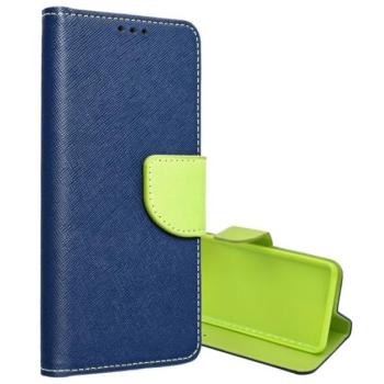 Tok álló, bőr hatású (FLIP, oldalra nyíló, asztali tartó, kártyazseb, textil hatás) KÉK/ZÖLD Samsung Galaxy A56 5G (SM-A566) kép