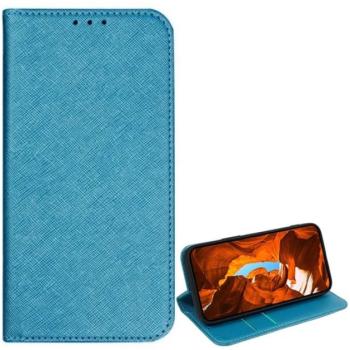 Tok álló, bőr hatású (FLIP, oldalra nyíló, asztali tartó, kártyazseb, textil hatás) VILÁGOSKÉK T Phone 2 Pro 5G kép
