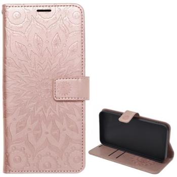 Tok álló, bőr hatású (FLIP, oldalra nyíló, asztali tartó, kézpánt, mandala) ROZÉARANY Xiaomi Redmi A5 4G kép