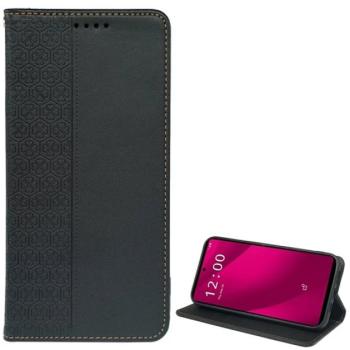 Tok álló, bőr hatású (FLIP, oldalra nyíló, asztali tartó, lóhere) FEKETE T Phone 2 Pro 5G kép