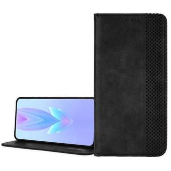 Tok álló, bőr hatású (FLIP, oldalra nyíló, asztali tartó, mozaik) FEKETE Infinix Zero 40 5G (X6861) kép