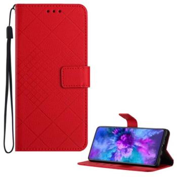 Tok álló, bőr hatású (FLIP, oldalra nyíló, asztali tartó, négyzet, prémium) PIROS T Phone 3 5G kép