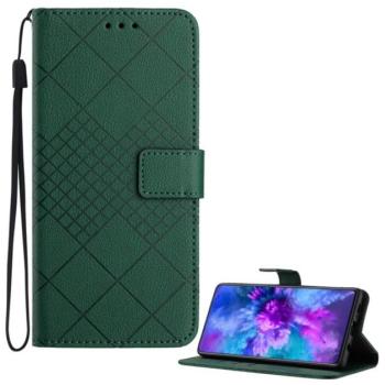 Tok álló, bőr hatású (FLIP, oldalra nyíló, asztali tartó, négyzet, prémium) SÖTÉTZÖLD T Phone 3 5G kép